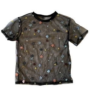 🌱starry nights mesh top